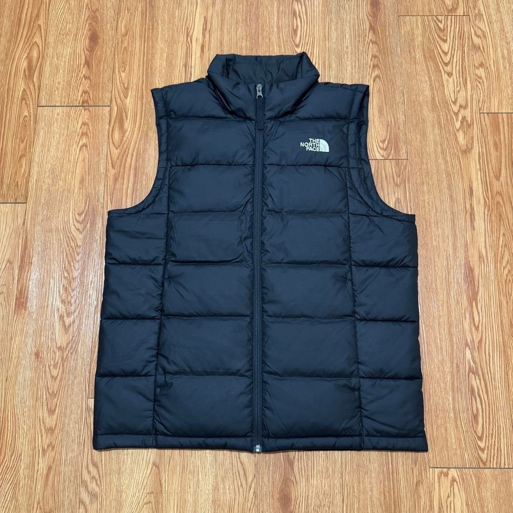 North Face Men's 550 Vest Large Full Zip Down Black Puffer Gorpcore Outdoors